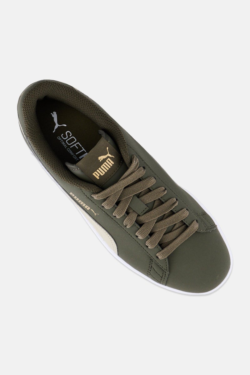 PUMA Kids Boy Smash Vs Buck Lace Up Outdoor Shoes, Army Green - Image 3