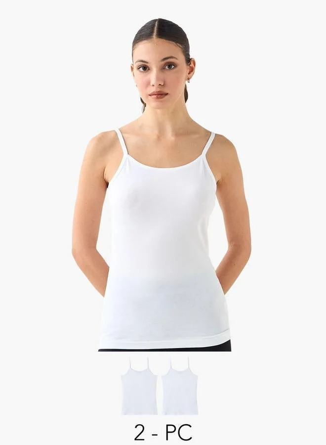 سبلاش فيڤ Set of 3 - Regular Fit Tank Top with Spaghetti Straps