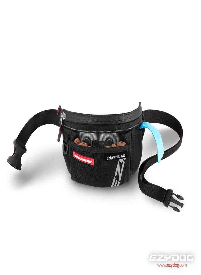 EzyDog SnakPak Go Wearable Dog Treat Bag - Easily Secures Around Waist and is Perfect for Running or Walking - Training Pouch Includes a Bag Storage/Dispenser for Clean-up (Black) - Image 4