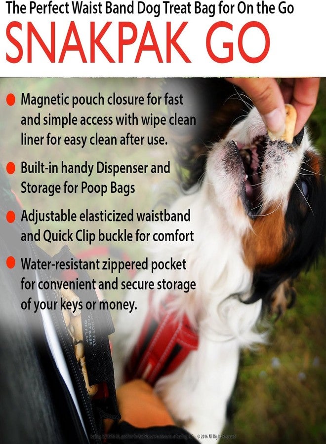 EzyDog SnakPak Go Wearable Dog Treat Bag - Easily Secures Around Waist and is Perfect for Running or Walking - Training Pouch Includes a Bag Storage/Dispenser for Clean-up (Black) - Image 5