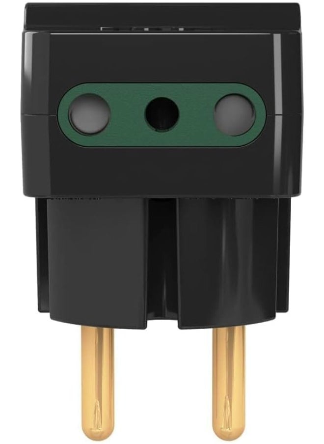 iLOCK - High Quality 3-Way Wall Outlet Adapter-3500W-16A-250V-Black - Image 1