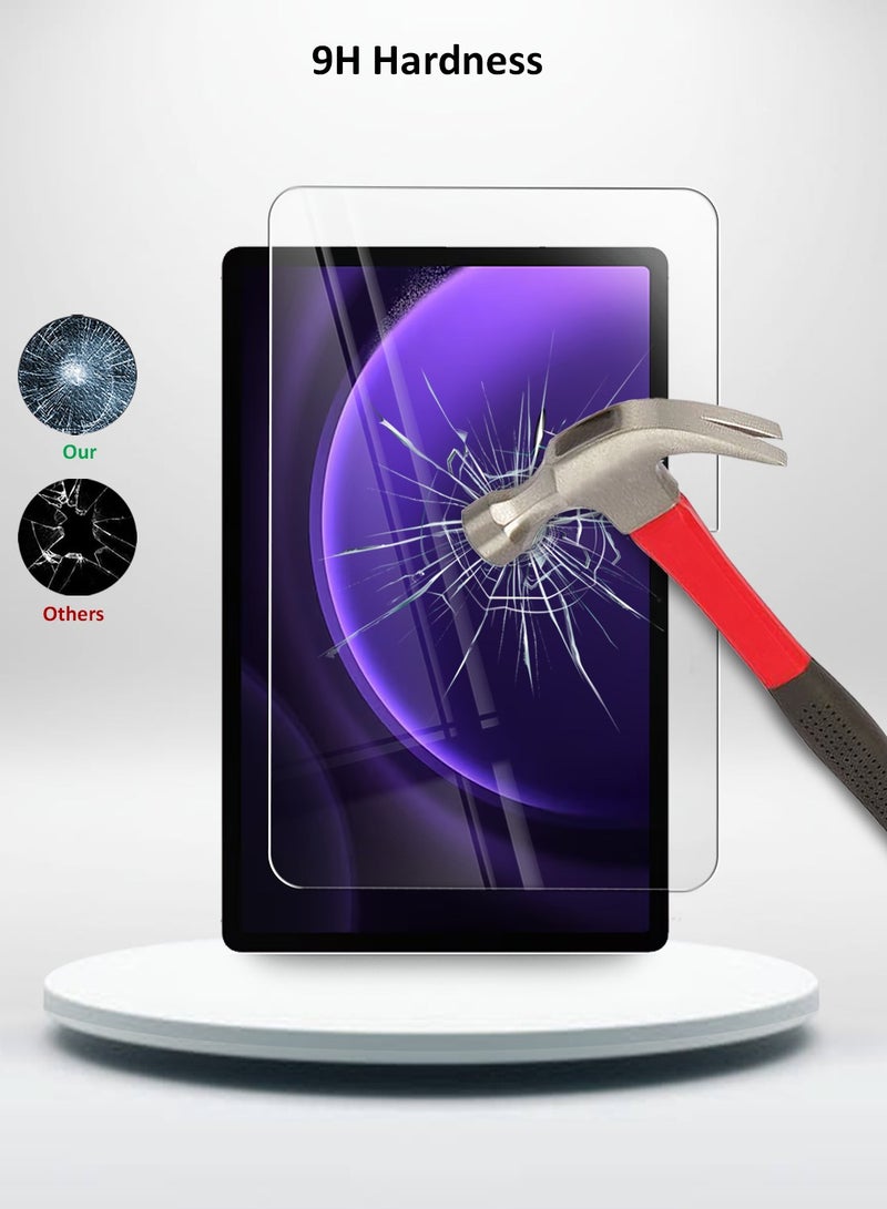 Techie واقي شاشة زجاجي مقوى عالي الدقة لجهاز Samsung Galaxy Tab S9 / S9 FE 2023 مقاس 10.9 بوصة - مضاد للانعكاس ومضاد للفقاعات وصلابة 9H 0.33 مم وحواف مستديرة وسهولة التركيب - Image 3