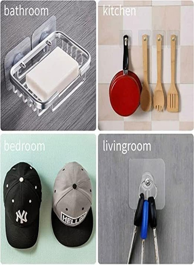 CRIYALE Stainless Steel Wall Hook Hanging Strong Heavy Duty | Wall Hooks for Photo Frames Hanger Sticker Nail Free Seamless Adhesive Non-Trace No Drilling Installation, Waterproof (Pack of 20) - Image 5