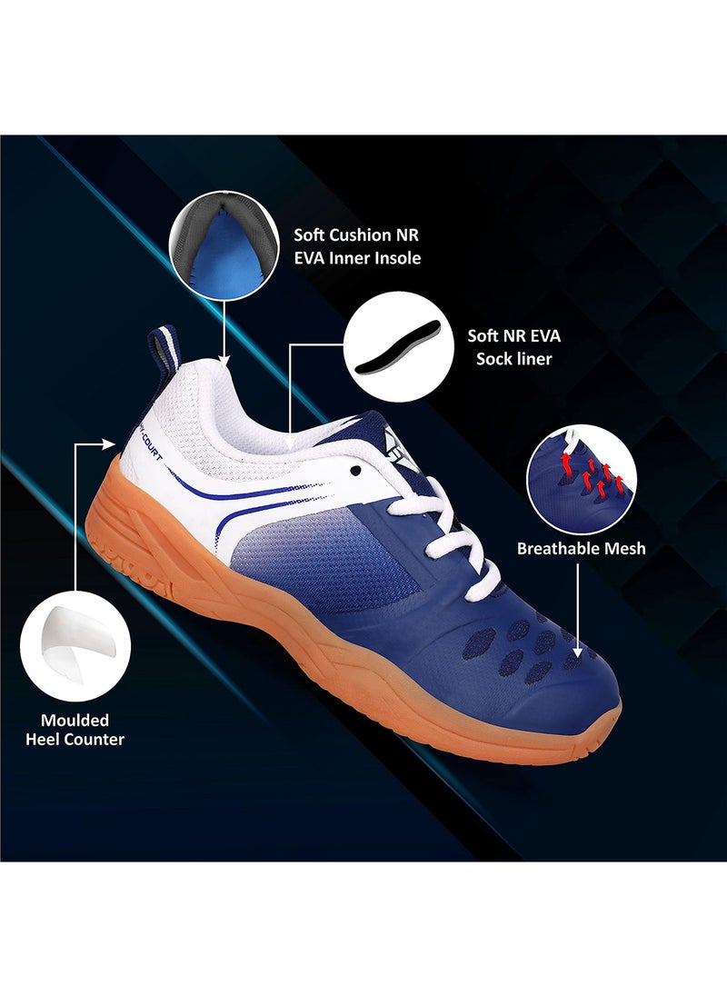 Nivia HY - Court 2.0 Badminton Shoes | Size : 13 UK / 14 US / 47 EU | Material : Rubber,Faux Leather | For Mens and Boys | Non - Marking Round Sole  - Image 2