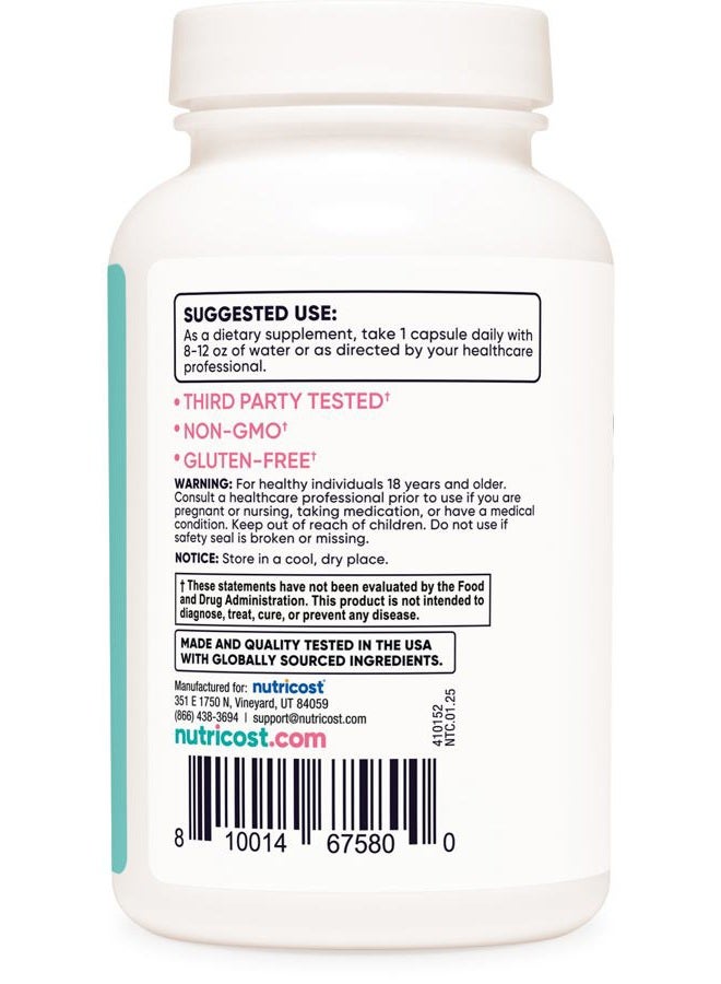 Nutricost Chasteberry Supplement for Women 120 Capsules, 5000mg Equivalent Per Serving (from 500mg of 10:1 Extract), with Dong Quai & Ginger Root Extract, Vegetarian, Gluten Free & Non-GMO - Image 4