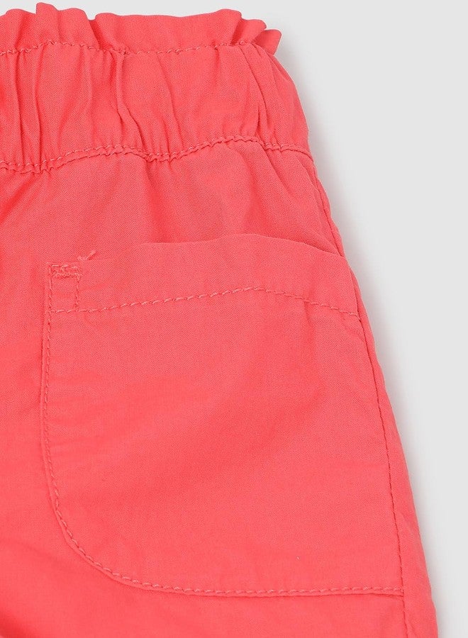 Max Girls Solid Woven Shorts (S24ASHT01ARUST Coral)_6-12M - Image 4