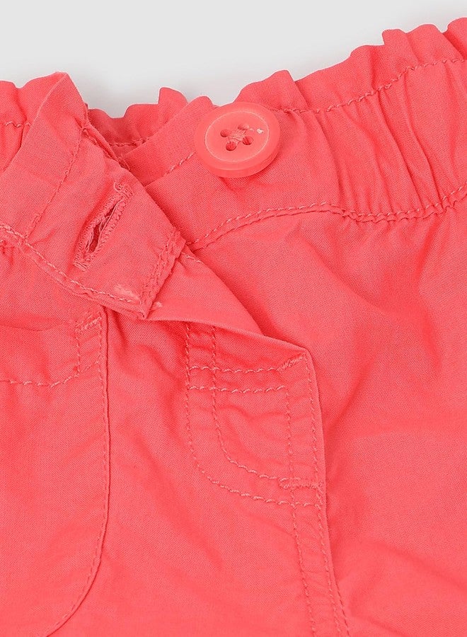 Max Girls Solid Woven Shorts (S24ASHT01ARUST Coral)_6-12M - Image 3
