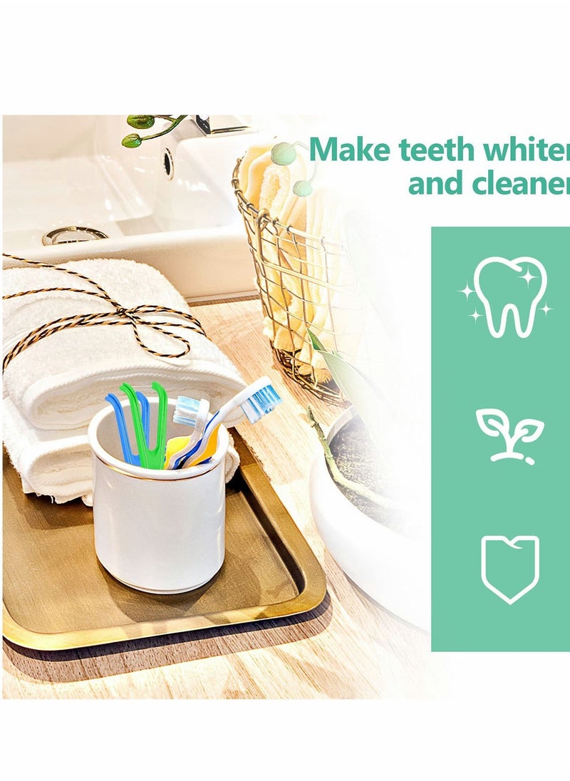 NIBEMINENT - Dental Floss Holder, 10 Pcs Reusable Flosser Holder Handle Durable Adults and Kids Tools for Oral Clearing (Blue, Green) - Image 1