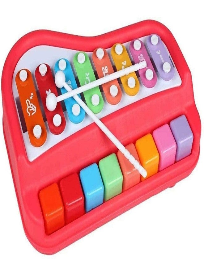 GoldiMec 2 in 1 Baby Piano Xylophone Toy for Toddlers 1-3 Years Old, 8 Multicolored Key Keyboard Xylophone Piano, Preschool Educational Musical Learning Instruments Toy for Baby Kids Girls Boys - Image 2