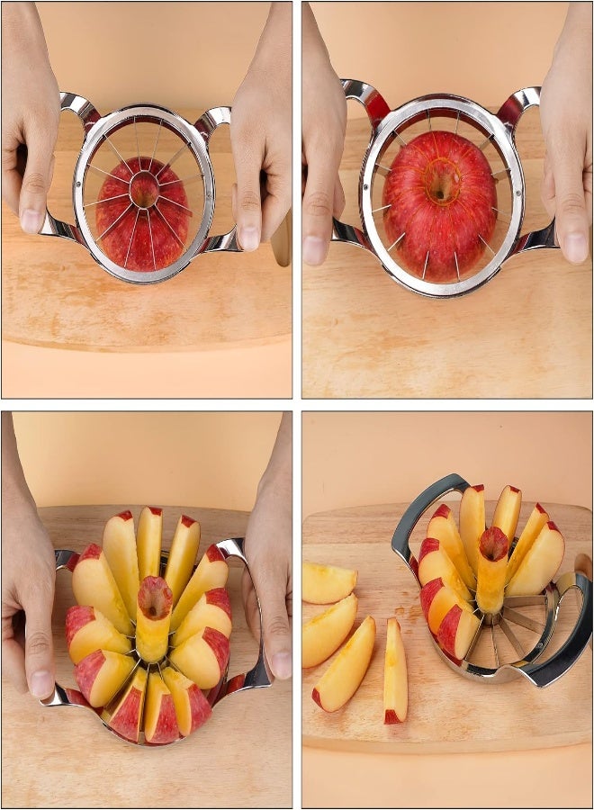 AKDC Savorliving Apple Slicer 12 Sharp Blades Stainless Steel Apple Cutter, Pitter, Thoroughly-Cut Blade Design, Divider For Up To 4 Inches Apples (Classic) - Image 1