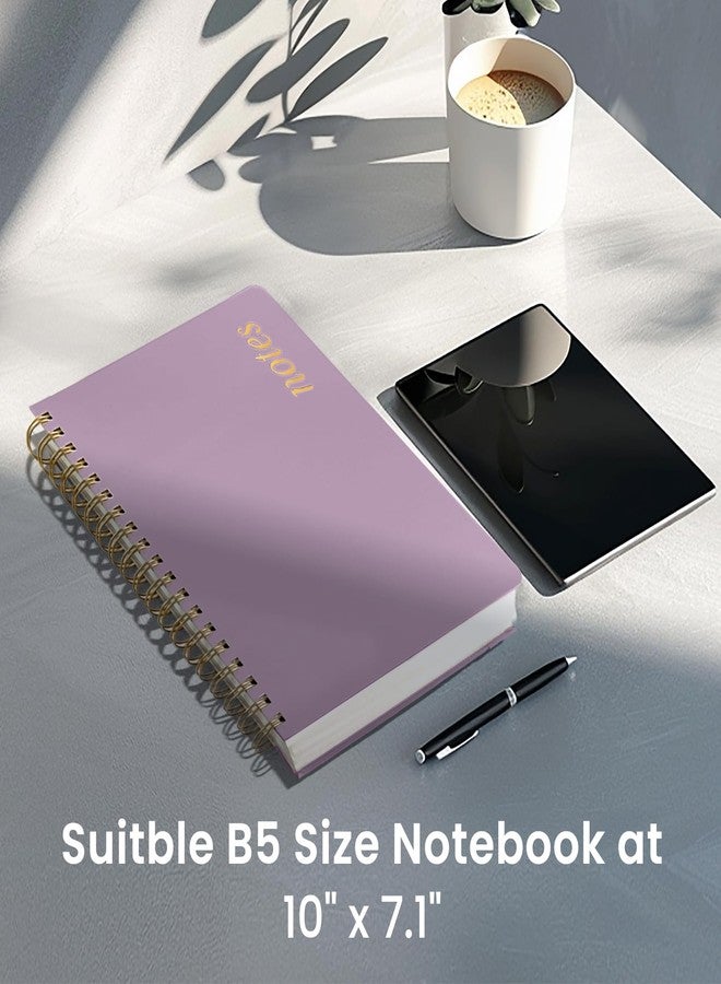 Taja Lined Spiral Notebook Journal for Work, 300 Pages Thick B5 (7.1"x10") College Ruled Journal for Women & Writing, Hardcover Notebook for Note Taking, Perfect for Office Home School Supplies, Purple - Image 5