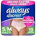 Always Discreet Adult Incontinence Underwear for Women and Postpartum Underwear SmallMedium Up to 100 Bladder Leak Protection 19 Count - Image 1