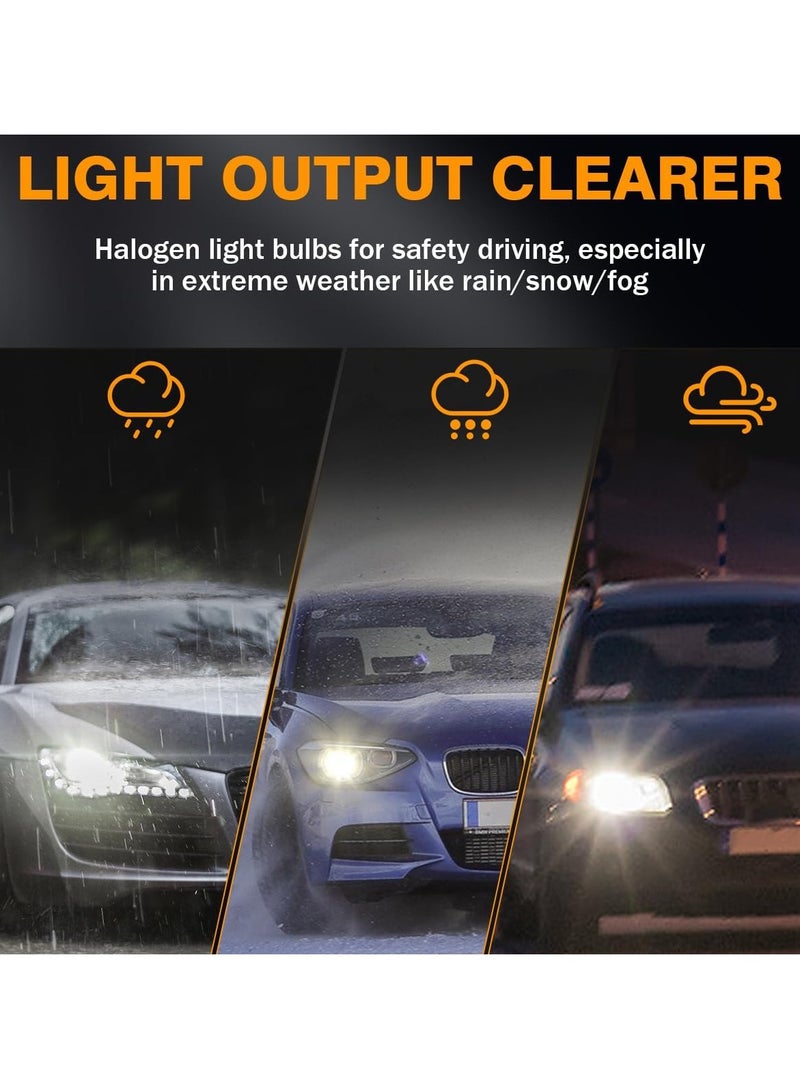 Loquat 4-Piece FEEMA H4 Halogen Headlight Bulb 60/55W 5000K – Ultra Bright Clear Vision Quartz Glass Bulbs with Long Lifespan for Safe Night Driving and Extreme Weather Conditions - Image 3