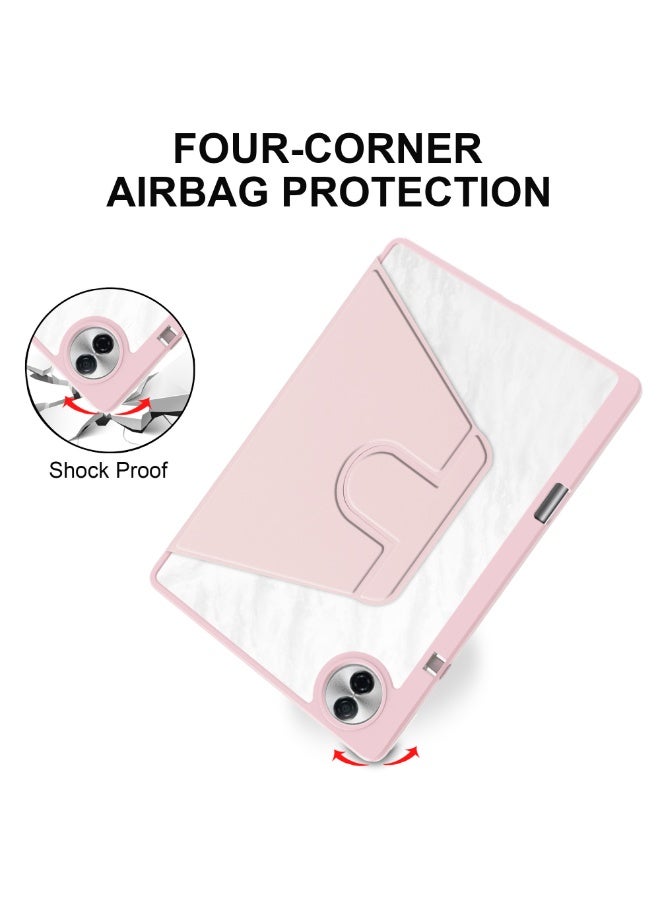 يوارب كينج غلاف الدوارة 12.1 بوصة متوافق مع Honor Pad 10 مع غطاء الدوارة 360 درجة مع غطاء مفتوح متعدد الزوايا مع قلم وردي - Image 5