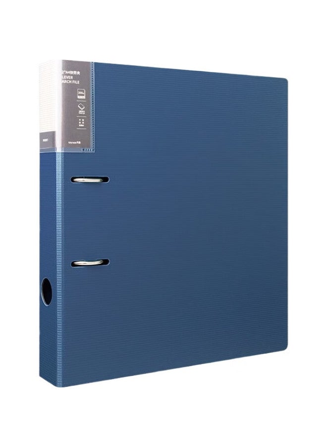 Tianse Thick Loose-Leaf File Folder, Two-Inch Quick-Load Binder, Two-Hole Loose-Leaf Folder, Large Capacity Strong Clip For Inserting Pages, Office Supplies, Ts-11003, Deep Blue - Image 1