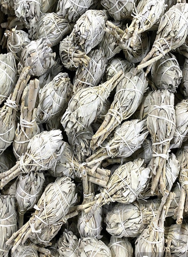 NessaStores 6 California White Sage Smudge Sticks, 3 to 4 Inch Hand Tied, All Natural for Home Cleansing, Stress Relief, & Clearing Negative Energy JC-005 - Image 4