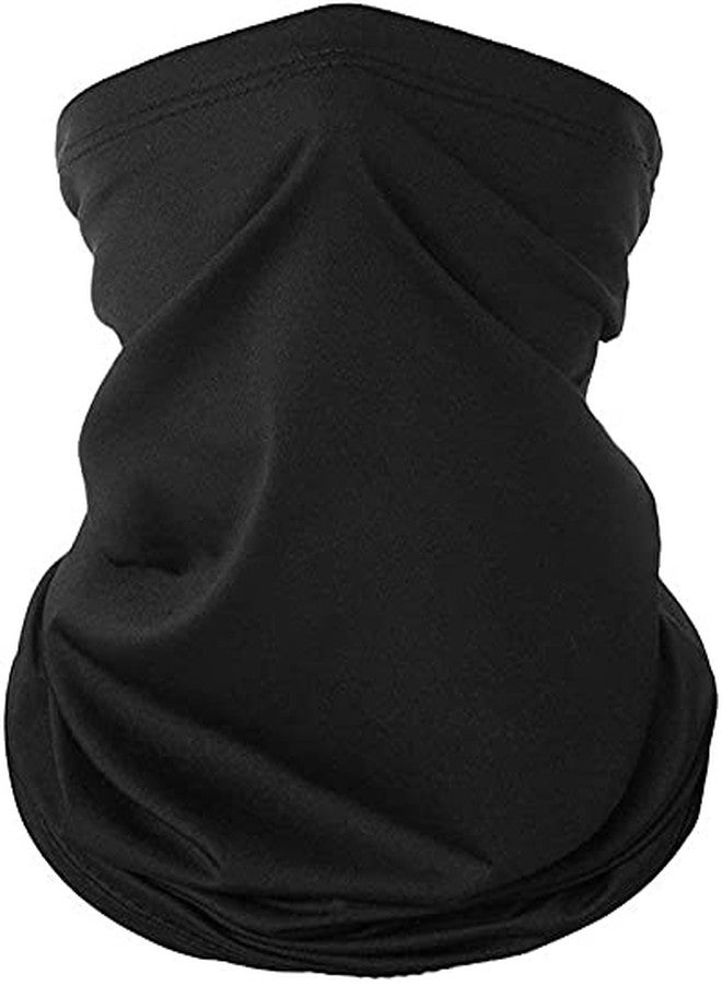 BISMAADH Unisex Seamless Stretchy Bandanas Multi-Purpose Balaclava Headband Scarf for Outdoor, Sports, Dust Protection Black - Image 1