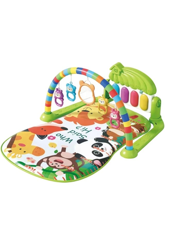 Musical Activity Center Baby Piono Gym Mat Tummy Time Padded Mat Baby Gyms Play Mats For Newborn Toddler Infants 