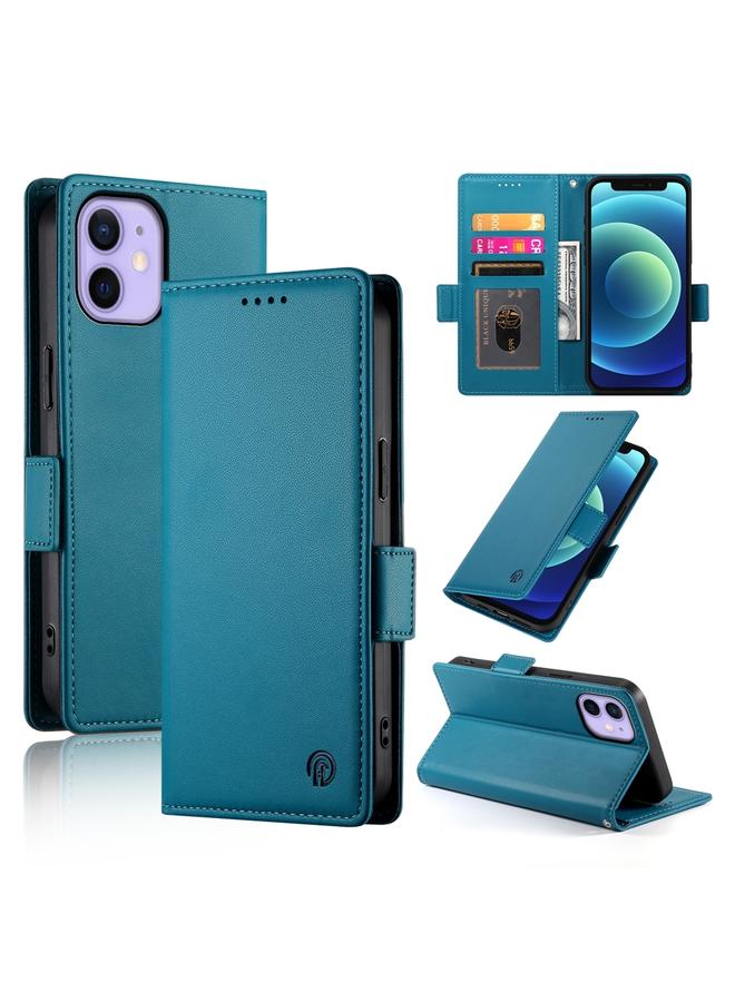 Zaboon Case For iPhone 12 mini Side Buckle Magnetic Frosted Leather Phone Case - Image 1