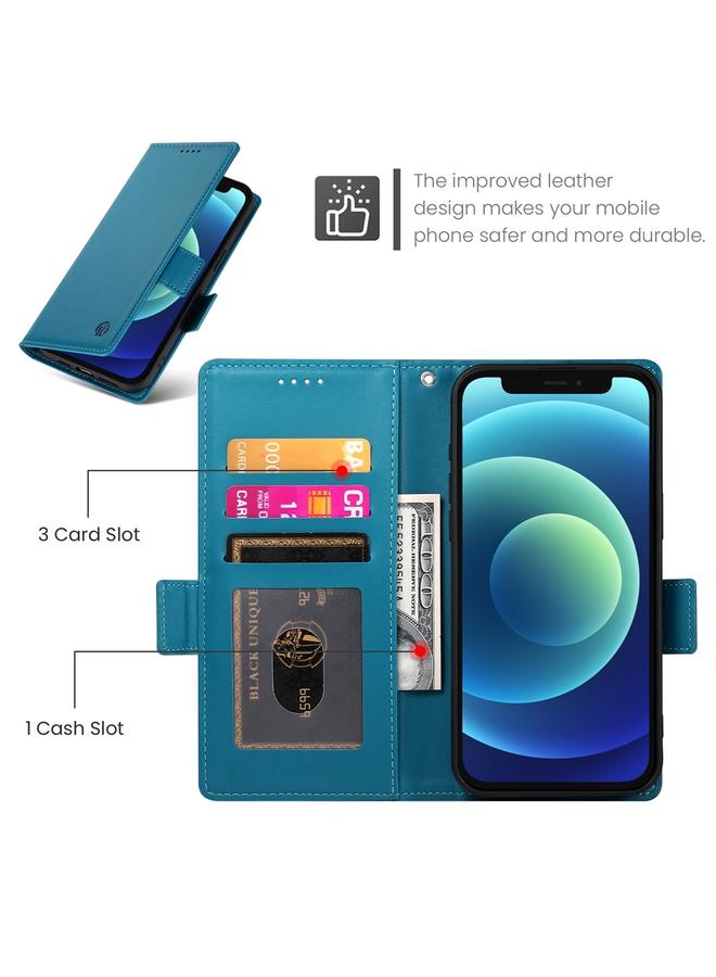 Zaboon Case For iPhone 12 mini Side Buckle Magnetic Frosted Leather Phone Case - Image 4