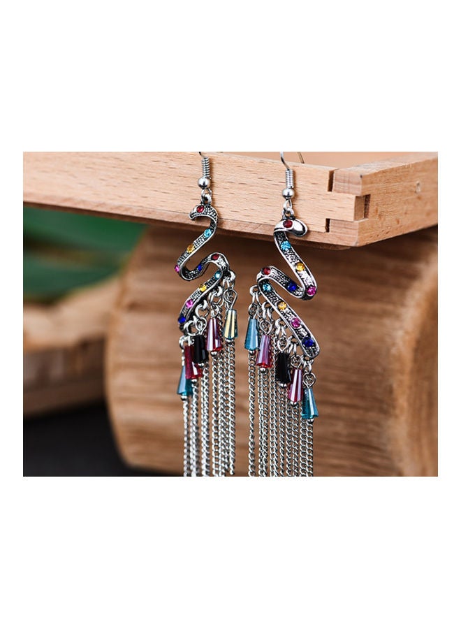 اليشمك أقراط متدلية بشكل ثعبان من الفضة الإسترليني عيار 925 - Image 5