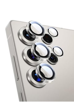 glassology Samsung Galaxy S24 Ultra Camera Lens Guard, Shatterproof, High Transparency, Case Friendly design, Premium Tempered Glass, Ensure durability and clarity. Silver  - Image 2