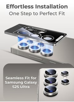 glassology Samsung Galaxy S24 Ultra Camera Lens Guard, Shatterproof, High Transparency, Case Friendly design, Premium Tempered Glass, Ensure durability and clarity. Silver  - Image 4