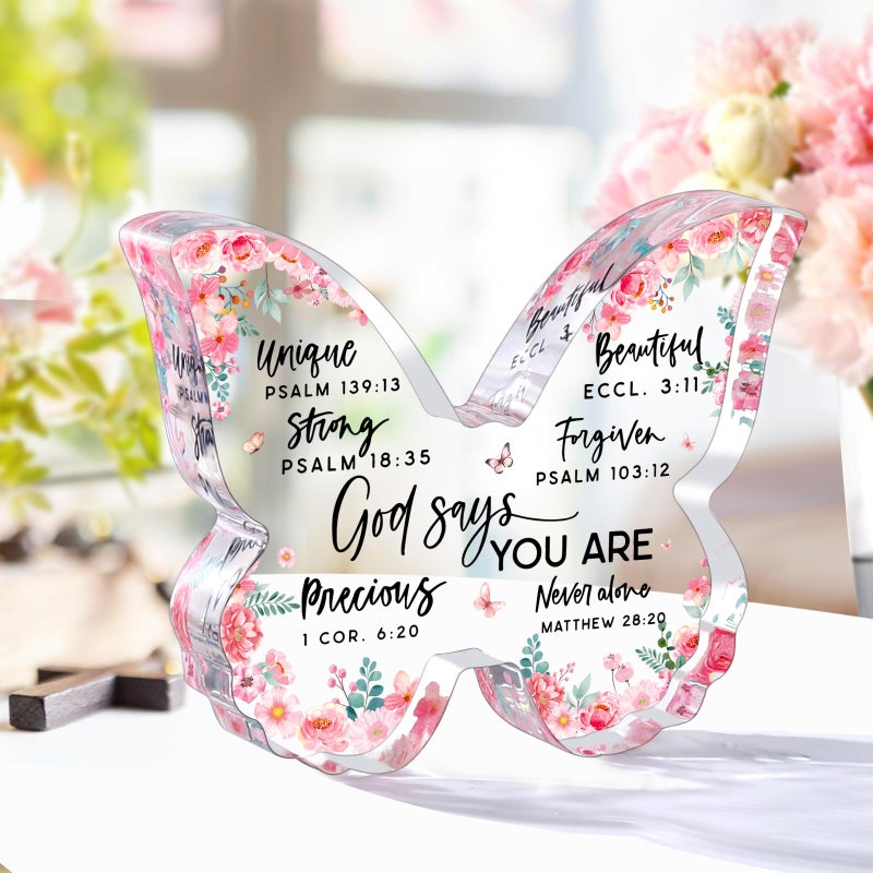 Jettryran Christian Gifts for Women Birthday Inspiration Religious Gift  God Says You Are Pastor Spiritual Gifts Catholic Encouragement Christmas Gifts Mom Friends Coworker Sister Faith Based Desk Decor Plaque - Image 3