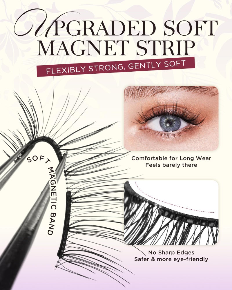 BEYELIAN Magnetic Eyelashes with Applicator, Soft Magnetic Lashes Natural Look Upgrade Lash Fixer Comfortable & Secure Fit Easy to Apply Reusable (CS101+Lash Fixer) - Image 4