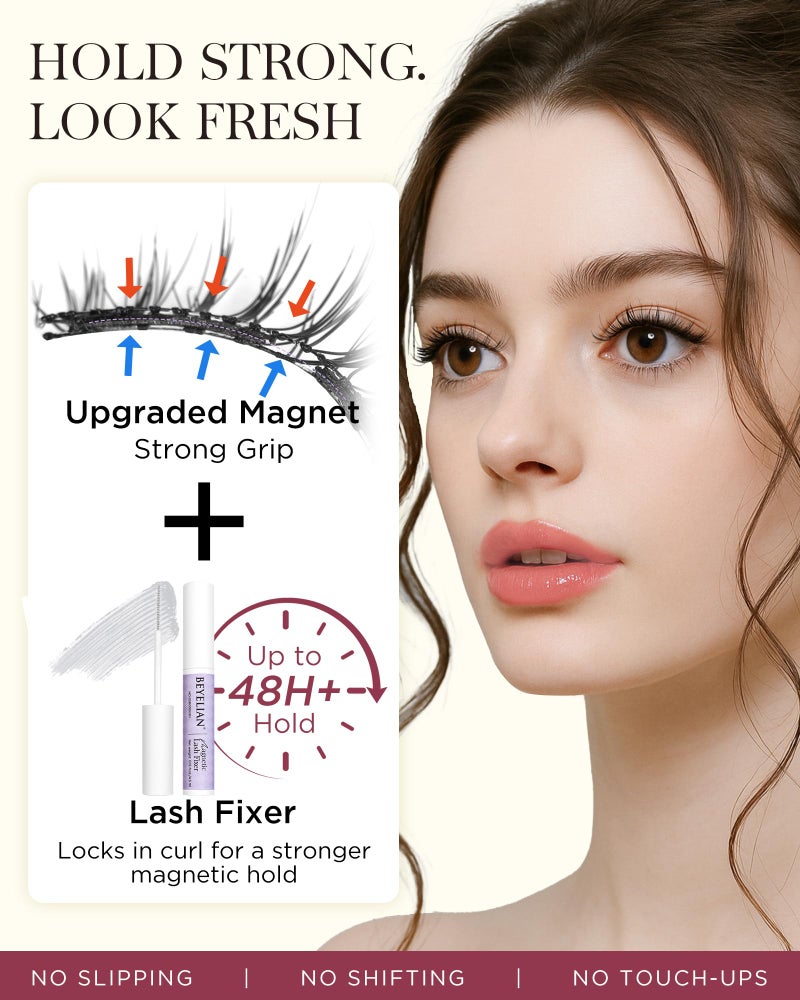 BEYELIAN Magnetic Eyelashes with Applicator, Soft Magnetic Lashes Natural Look Upgrade Lash Fixer Comfortable & Secure Fit Easy to Apply Reusable (CS101+Lash Fixer) - Image 5