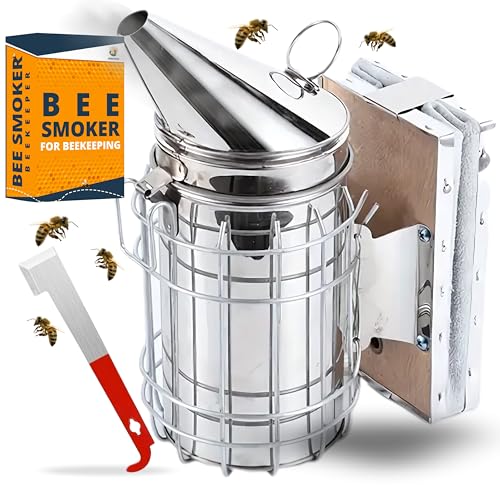 SunVara Bee Smoker Stainless Steel Heat Shield High Standard 11" - Image 1