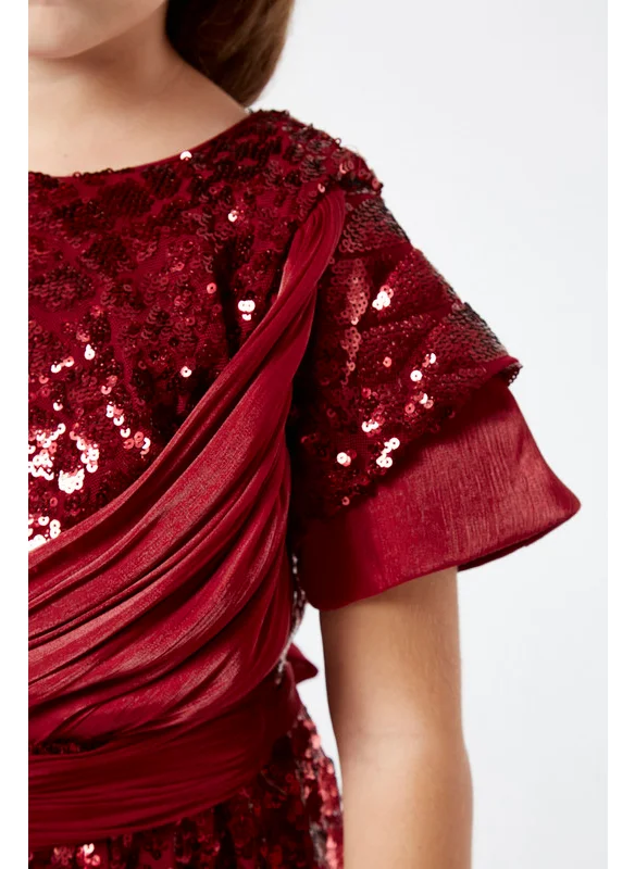 امري Frilled Tille Dress With Sequins