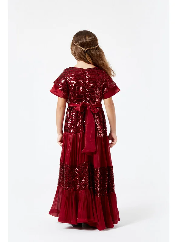 امري Frilled Tille Dress With Sequins