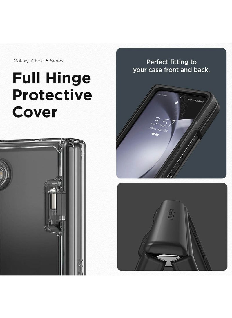 VRS Design Quick Stand Modern Samsung Galaxy Fold 5 Case Cover with Multi Angle Kickstand and Front Screen Protector - Matte Black  - Image 5