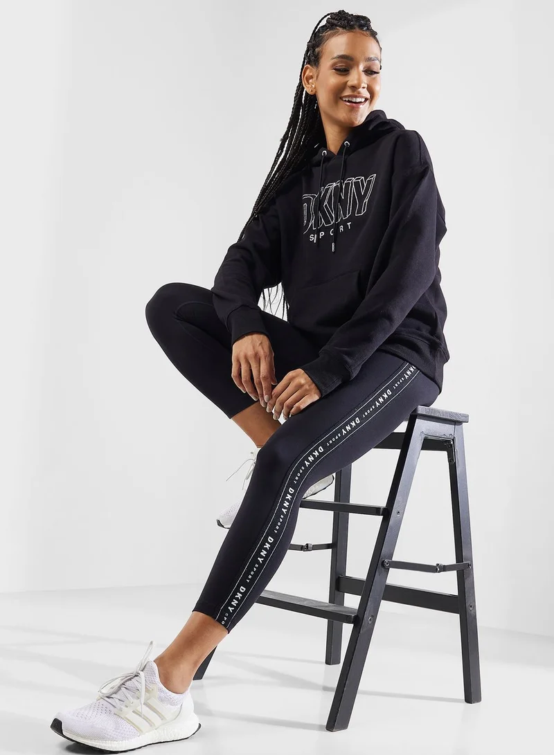 DKNY Logo Drawstring Hoodie