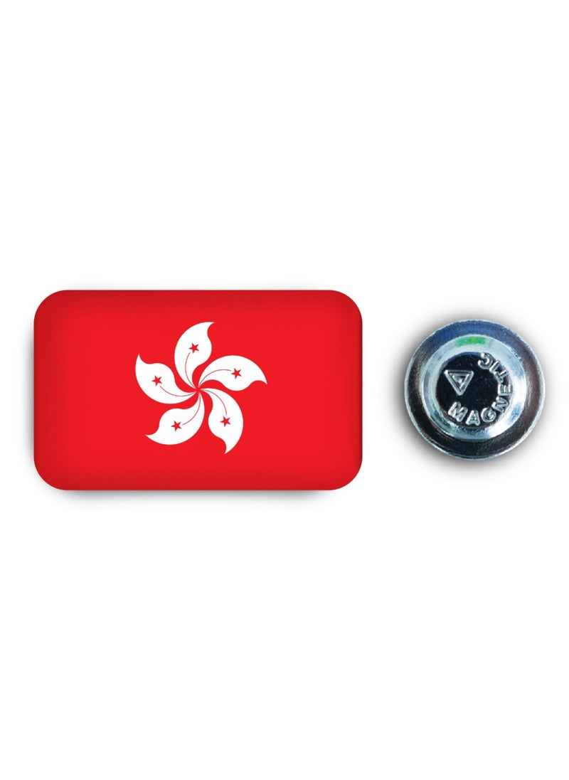 971MEDIA Hong Kong Flag Magnetic Badge  - Image 1