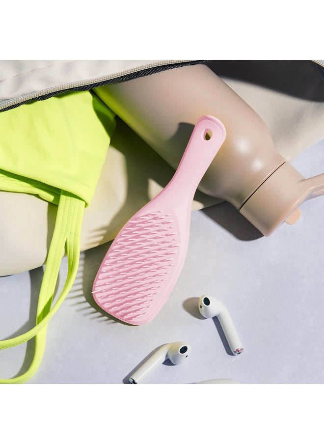 TANGLE TEEZER - Tangle Teezer Ultimate Detangler Hairbrush, Eliminates Knots & Reduces Breakage, Mini Hair Brush for Travel, Small Hands & All Hair Types, Millennial Pink - Image 1