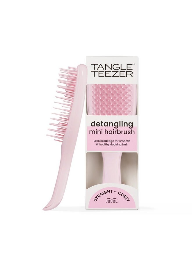 TANGLE TEEZER - Tangle Teezer Ultimate Detangler Hairbrush, Eliminates Knots & Reduces Breakage, Mini Hair Brush for Travel, Small Hands & All Hair Types, Millennial Pink - Image 1