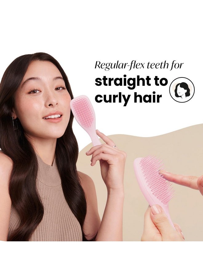 TANGLE TEEZER - Tangle Teezer Ultimate Detangler Hairbrush, Eliminates Knots & Reduces Breakage, Mini Hair Brush for Travel, Small Hands & All Hair Types, Millennial Pink - Image 1