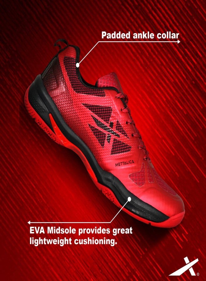 Vector X Mettalica Non-Marking Badminton Shoe Red-Black - Image 4