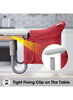 VEEYOO Hook On Chair Veeyoo Clip On High Chair Folding Fast Table Chair With Storage Bag Portable Baby Feeding Seat Attach To Table For Home And Travel  - Image 3