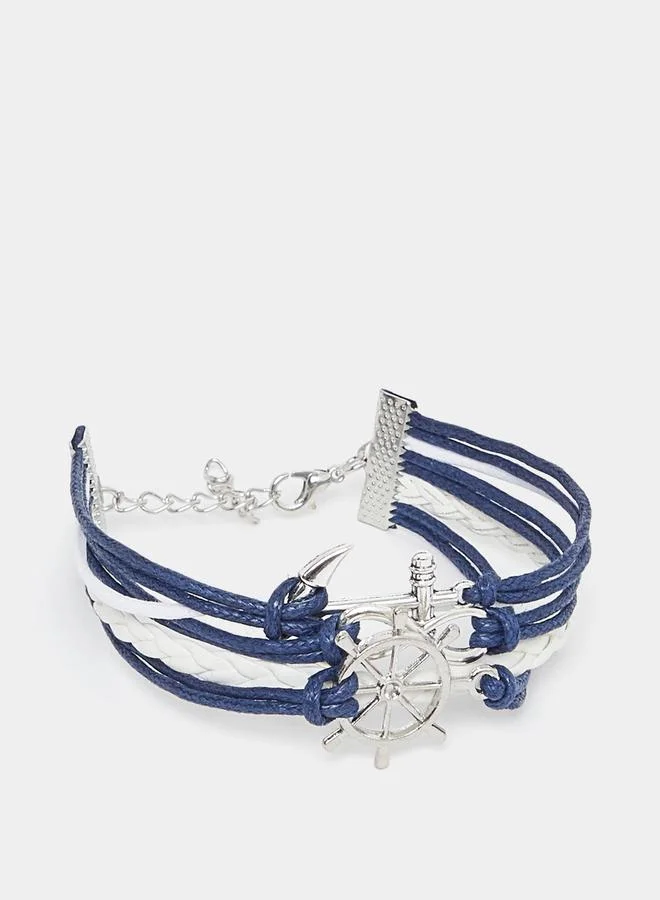 ستايلي Anchor Cuff Bracelet with Lobster Claw