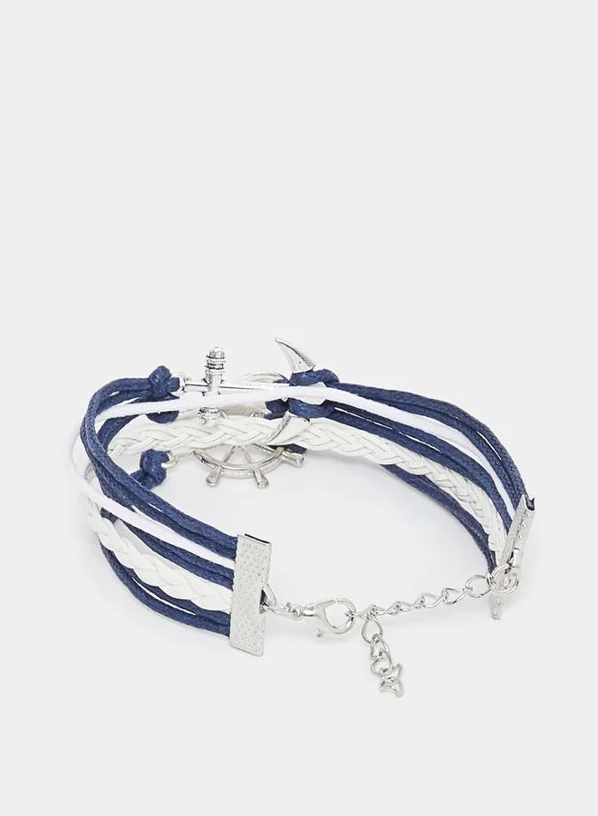 ستايلي Anchor Cuff Bracelet with Lobster Claw