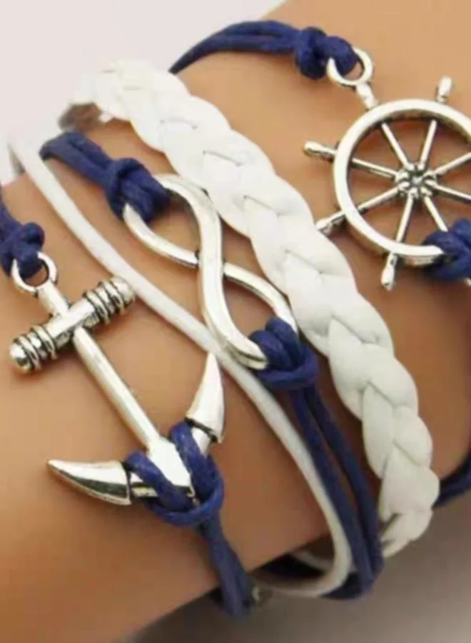 ستايلي Anchor Cuff Bracelet with Lobster Claw
