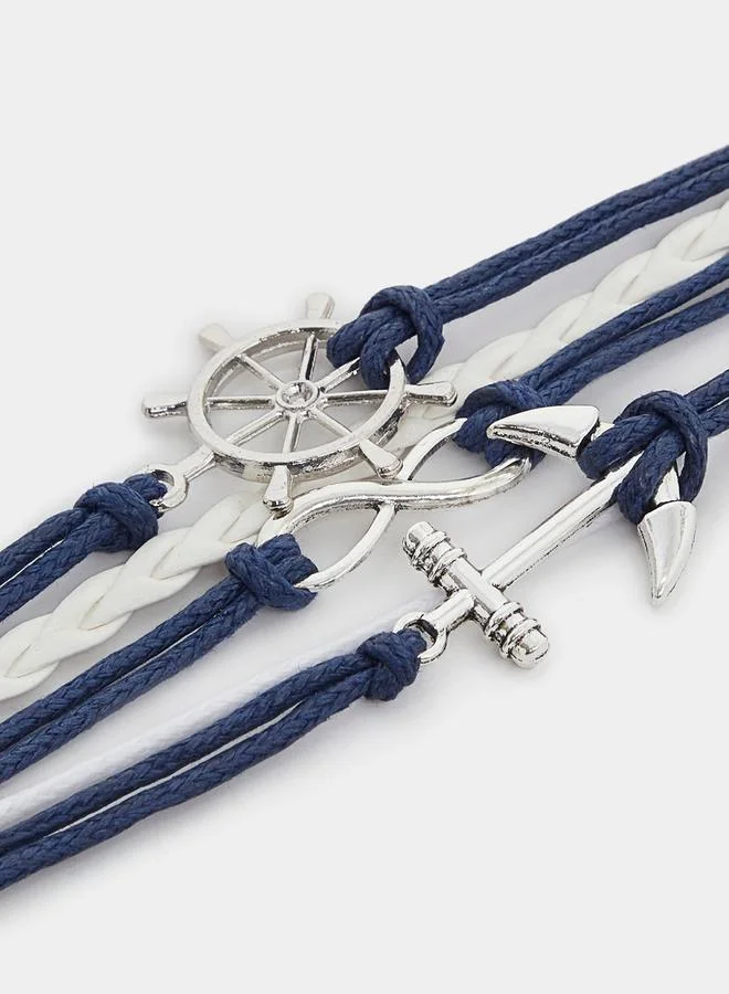 ستايلي Anchor Cuff Bracelet with Lobster Claw