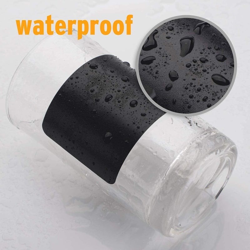 إي سي في في ملصقات سبورة قابلة لإعادة الاستخدام ومقاومة للماء، مناسبة للمخازن ووحدات التخزين، للزجاج والأكواب والحاويات والعلب، مع علامتين بالطباشير الأبيض، مناسبة لتنظيم المكتب والمطبخ، 180 قطعة/لفة، 55 مم × 34 مم - Image 2