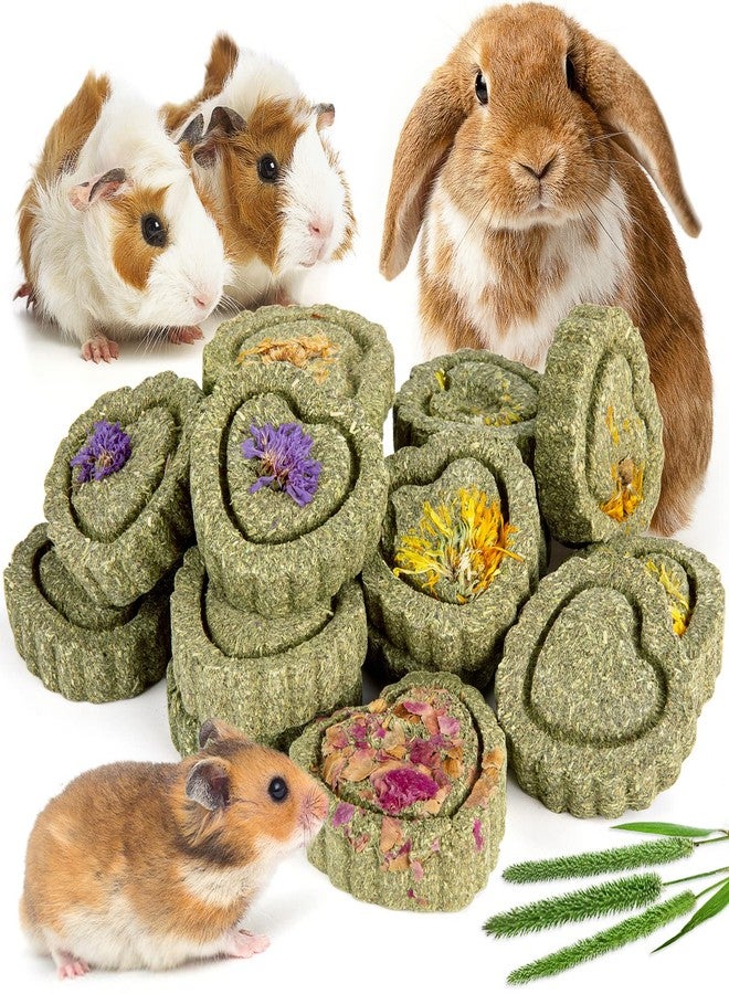 Sofier 28Pcs Timothy Hay Treats Rabbit Toys Bunny Toys Guinea Pig Natural Handmade Treats and Chews for Small Animals Hamster Chinchilla Rat Gerbil - Image 1