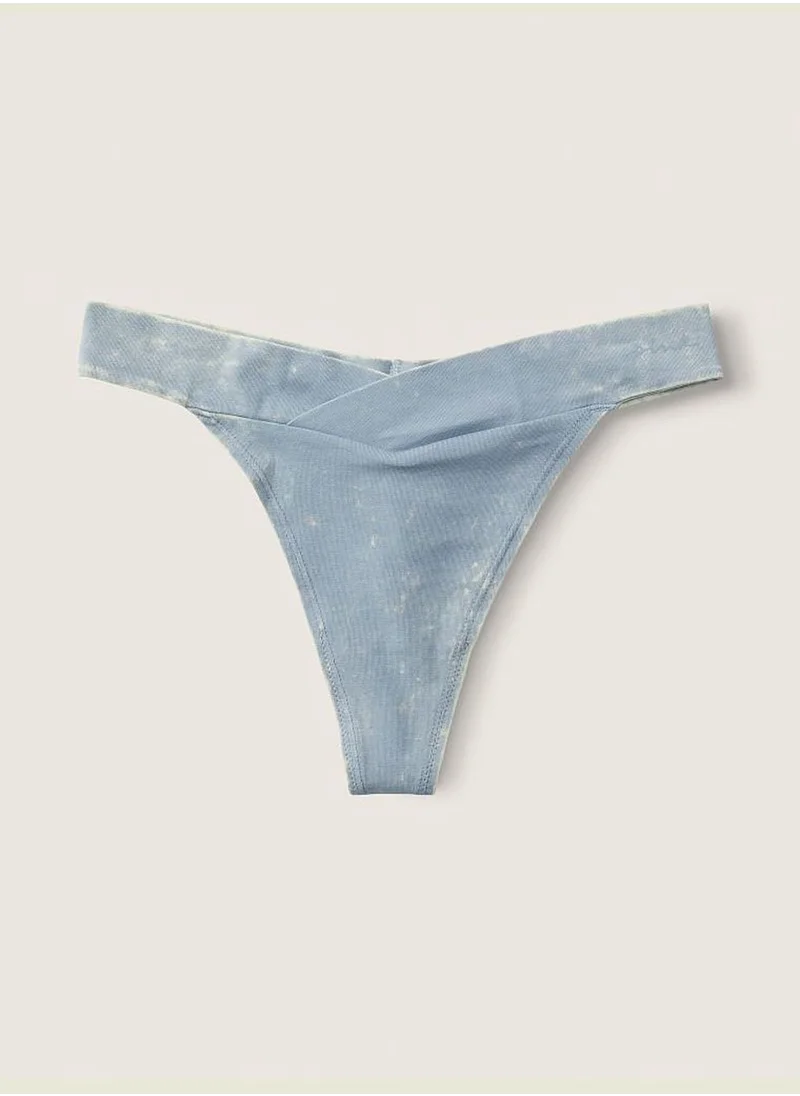 PINK Cotton Crossover Thong