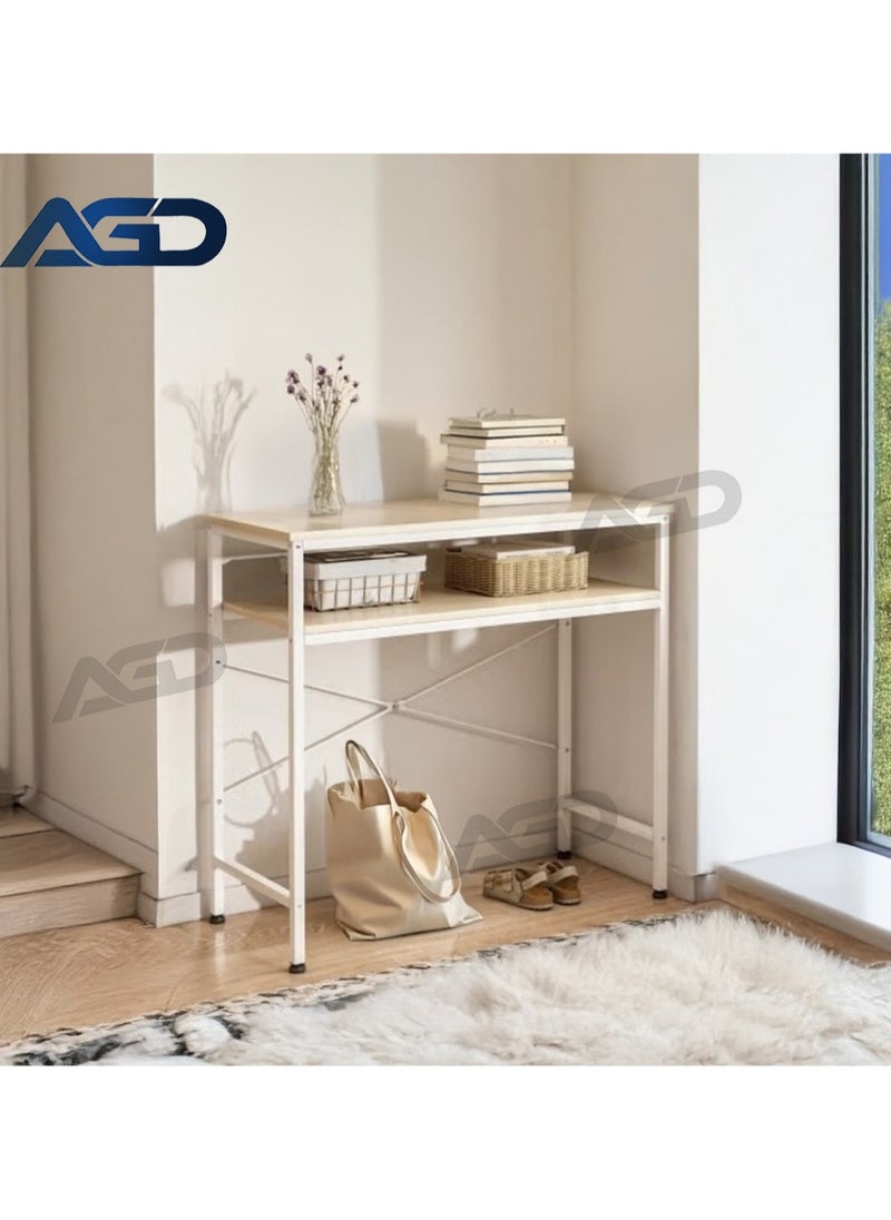 AGD - 2-Tier Console Side Entry Table, Modern Simple Design Adjustable, Display and Storage Needs, Coffee Corner Table for Living Room, Bedroom and Entryway - Image 1