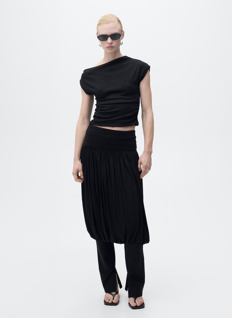 MANGO Casual Asymmetrical Linen Top  - Image 5